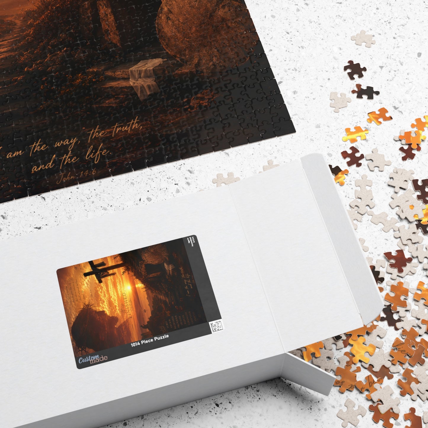 Christian Sunset Cross Puzzle — Inspirational Religious Jigsaw (110–1014 pcs)