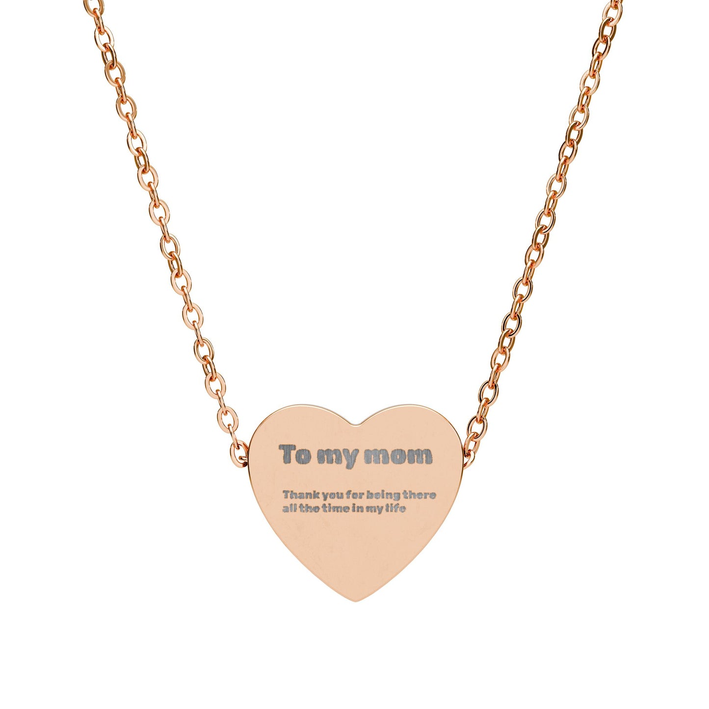 Engraved Heart Necklace "To My Mom" – Personalized Mother's Day Gift