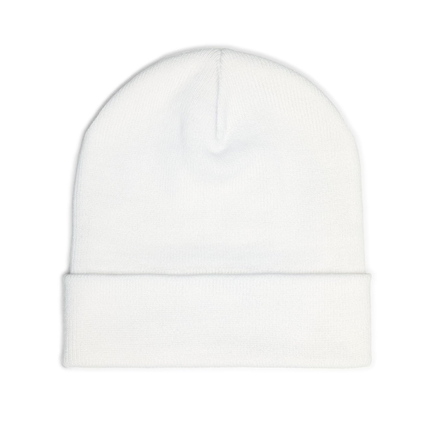 Embroidered "Faith Over Fear" Knit Beanie — Cozy Christian Winter Hat