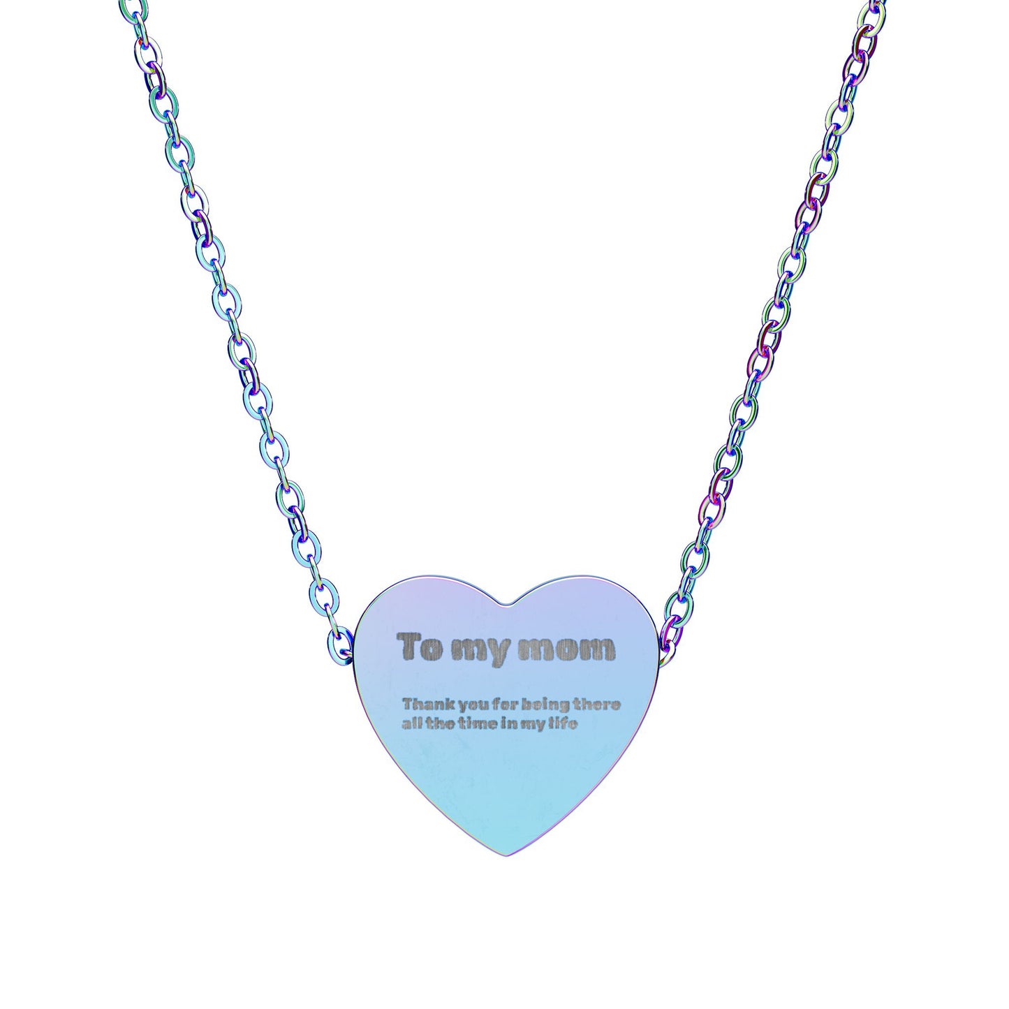 Engraved Heart Necklace "To My Mom" – Personalized Mother's Day Gift