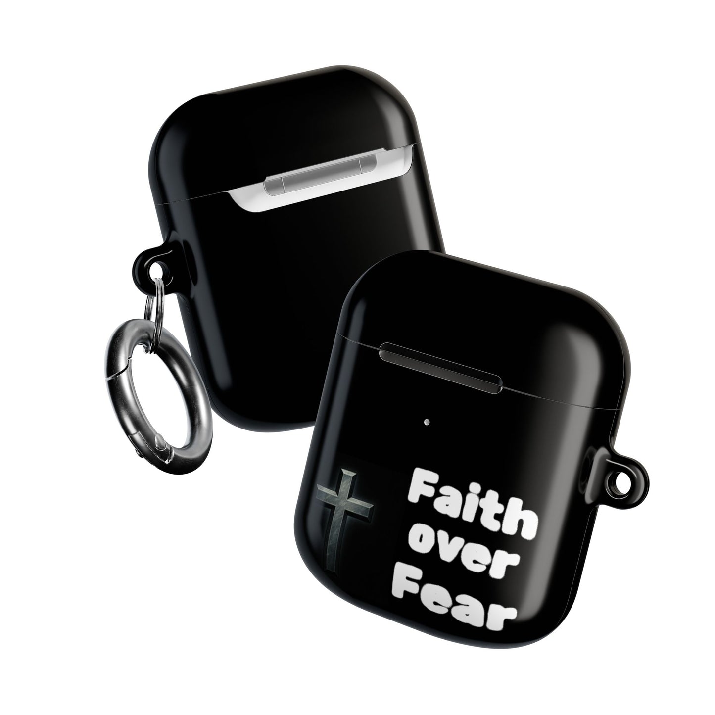 Faith Over Fear AirPod Case — Christian Cross Protective Cover