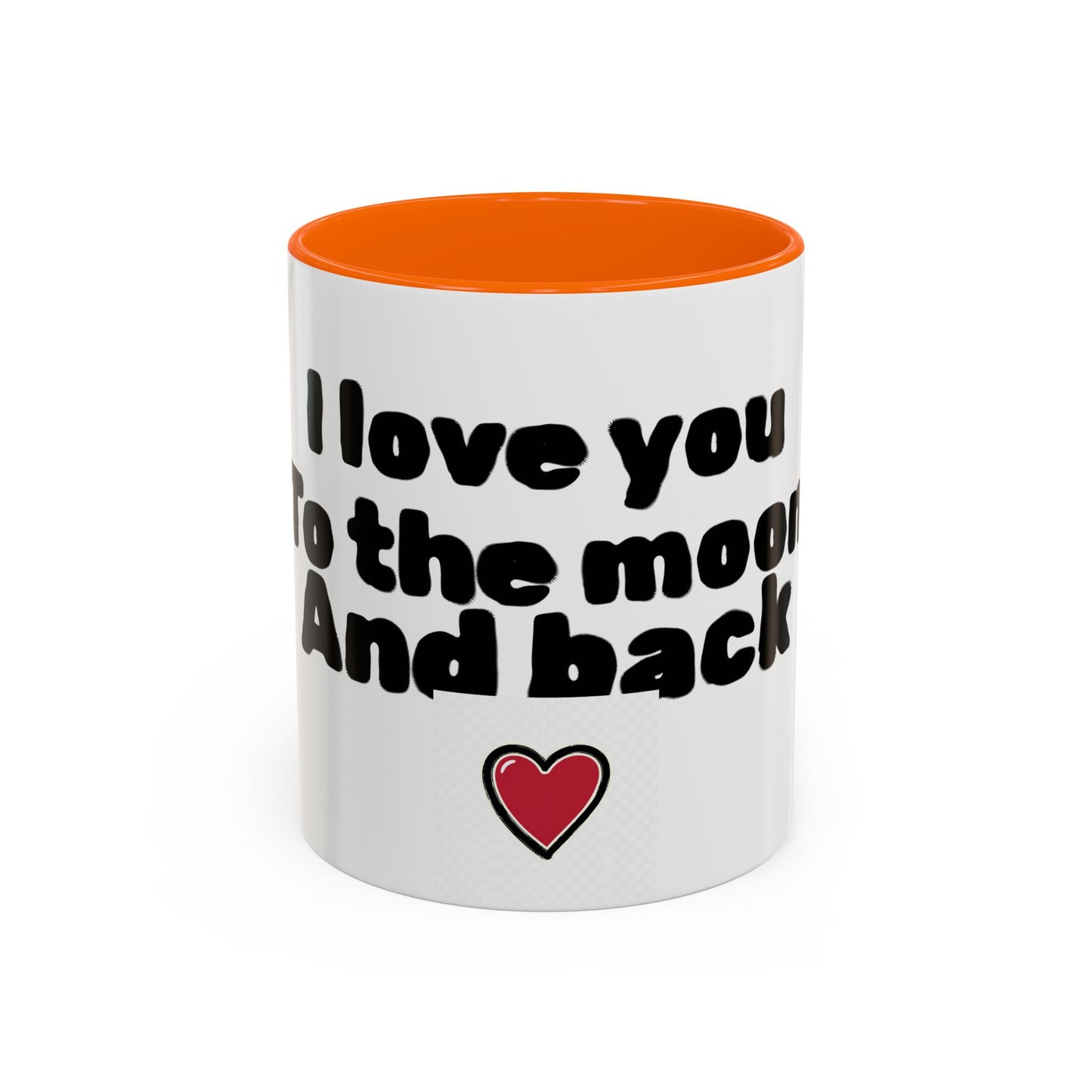 Accent Coffee Mug — "I Love You to the Moon and Back" Romantic Black-Accent Coffee Mug