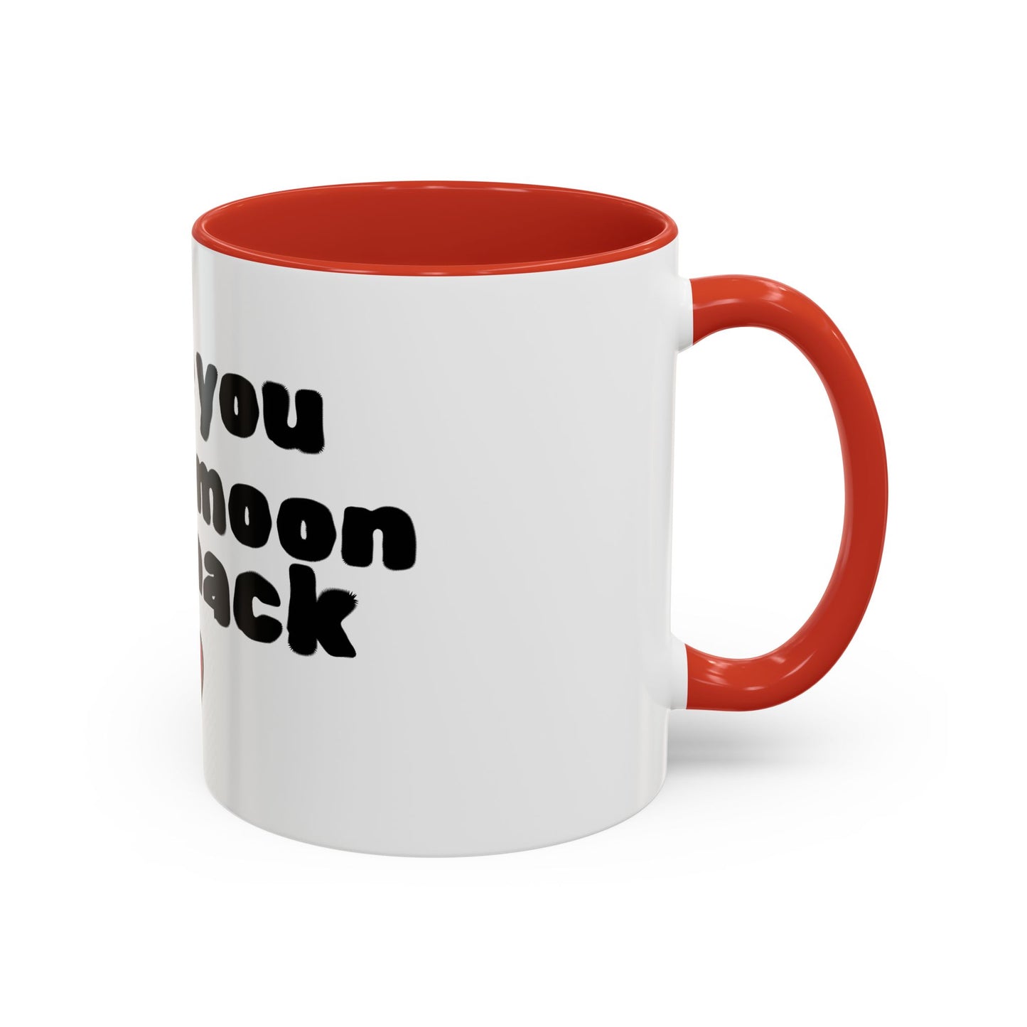 Accent Coffee Mug — "I Love You to the Moon and Back" Romantic Black-Accent Coffee Mug