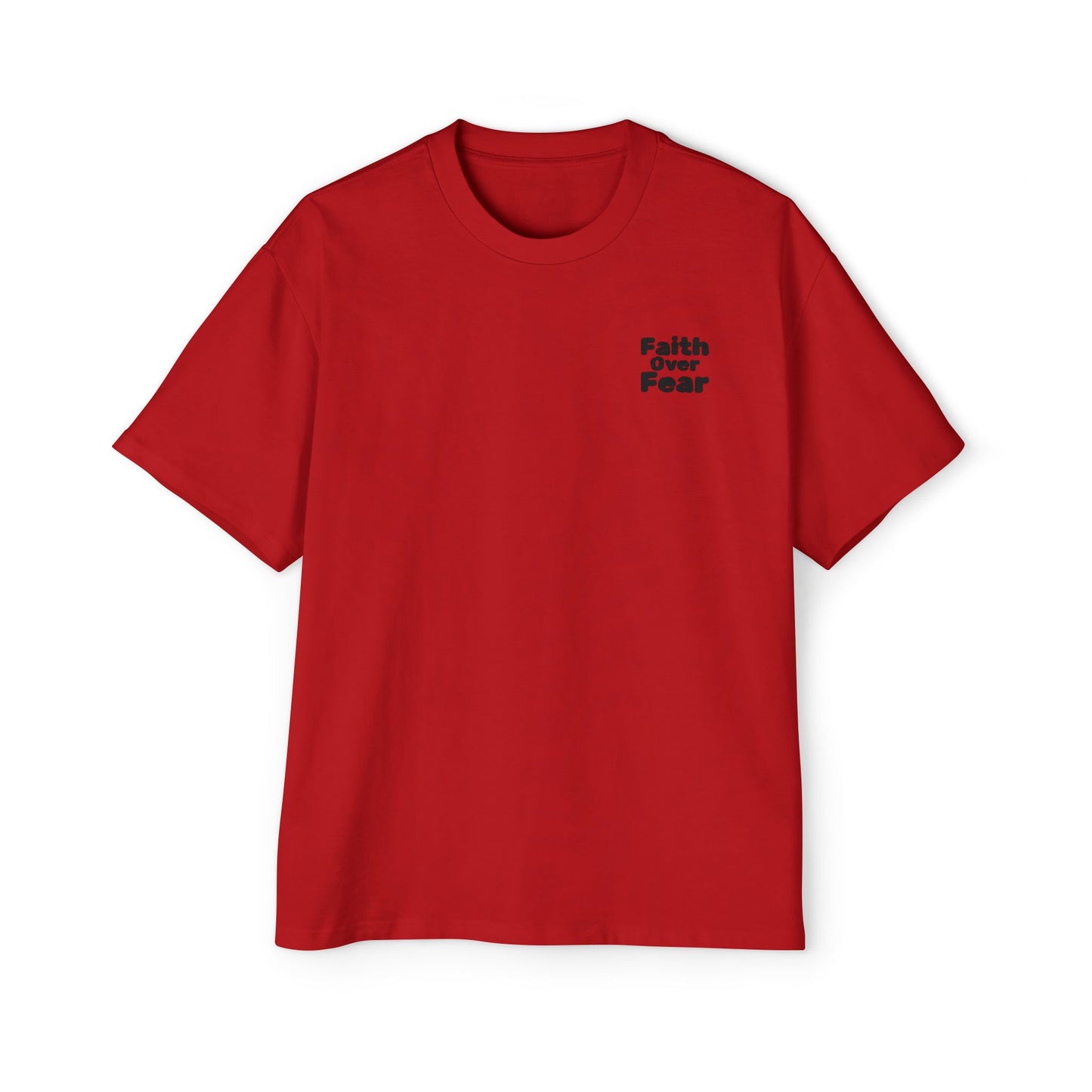 Faith Over Fear Tee — Spiritual Cosmic Backprint Oversized T-Shirt