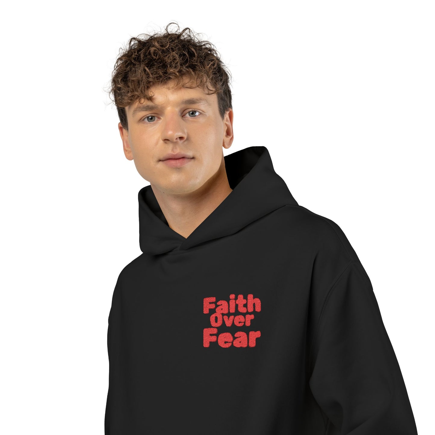 Faith Over Fear Hoodie — Inspirational Christian Relaxed Pullover