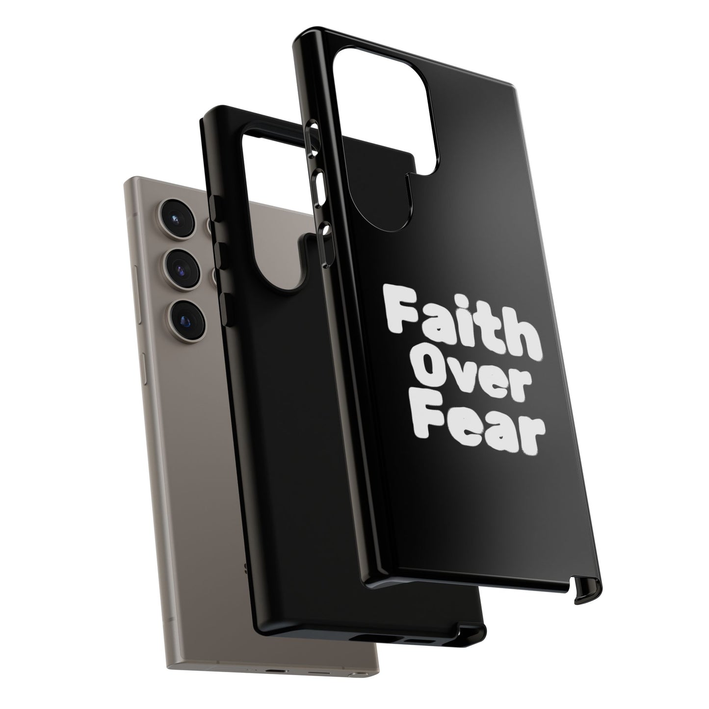 Faith Over Fear Phone Case, Inspirational Case, Motivational Gift, Tough Phone Cover, Unique Cell Protector, Modern Design