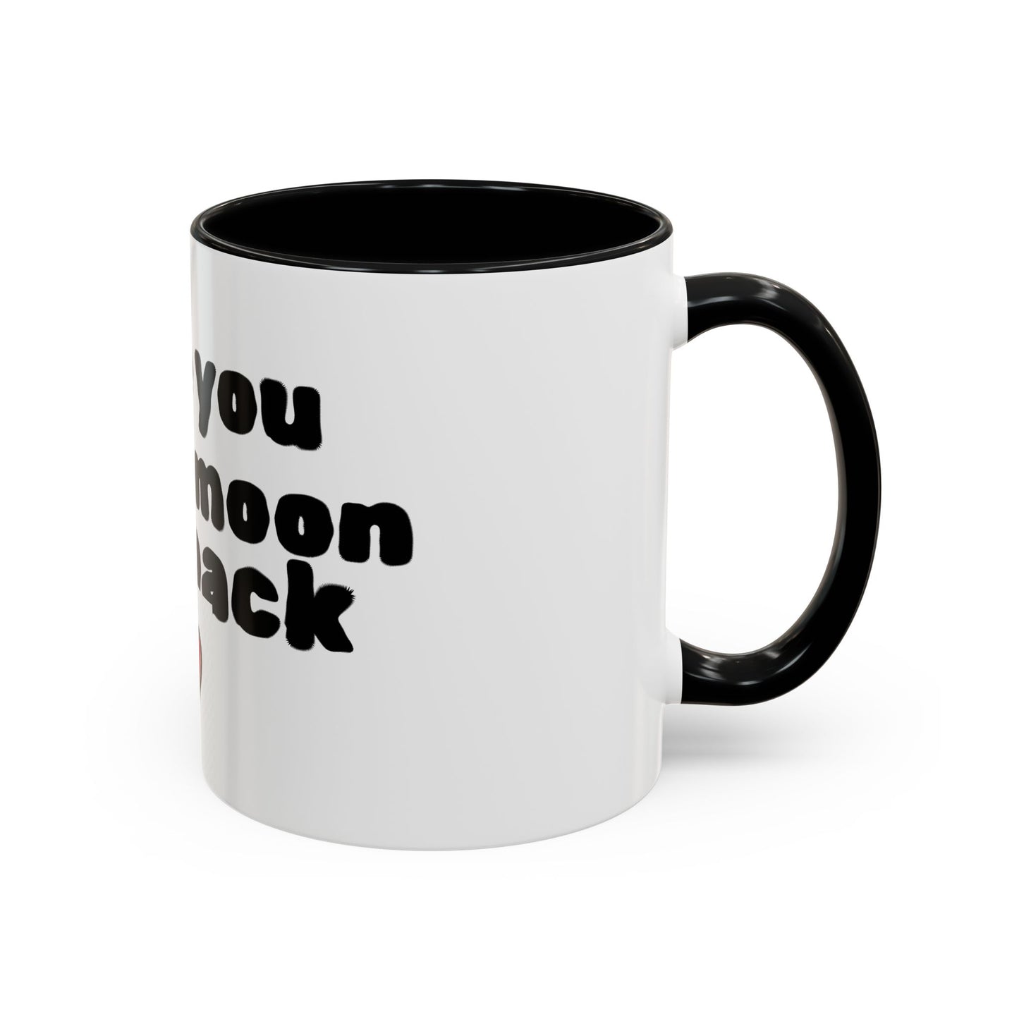 Accent Coffee Mug — "I Love You to the Moon and Back" Romantic Black-Accent Coffee Mug