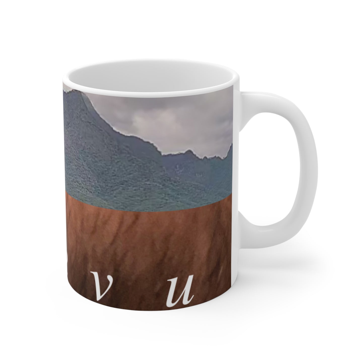 11oz Mountain Landscape Mug — Wander & Find Peace Coffee Cup