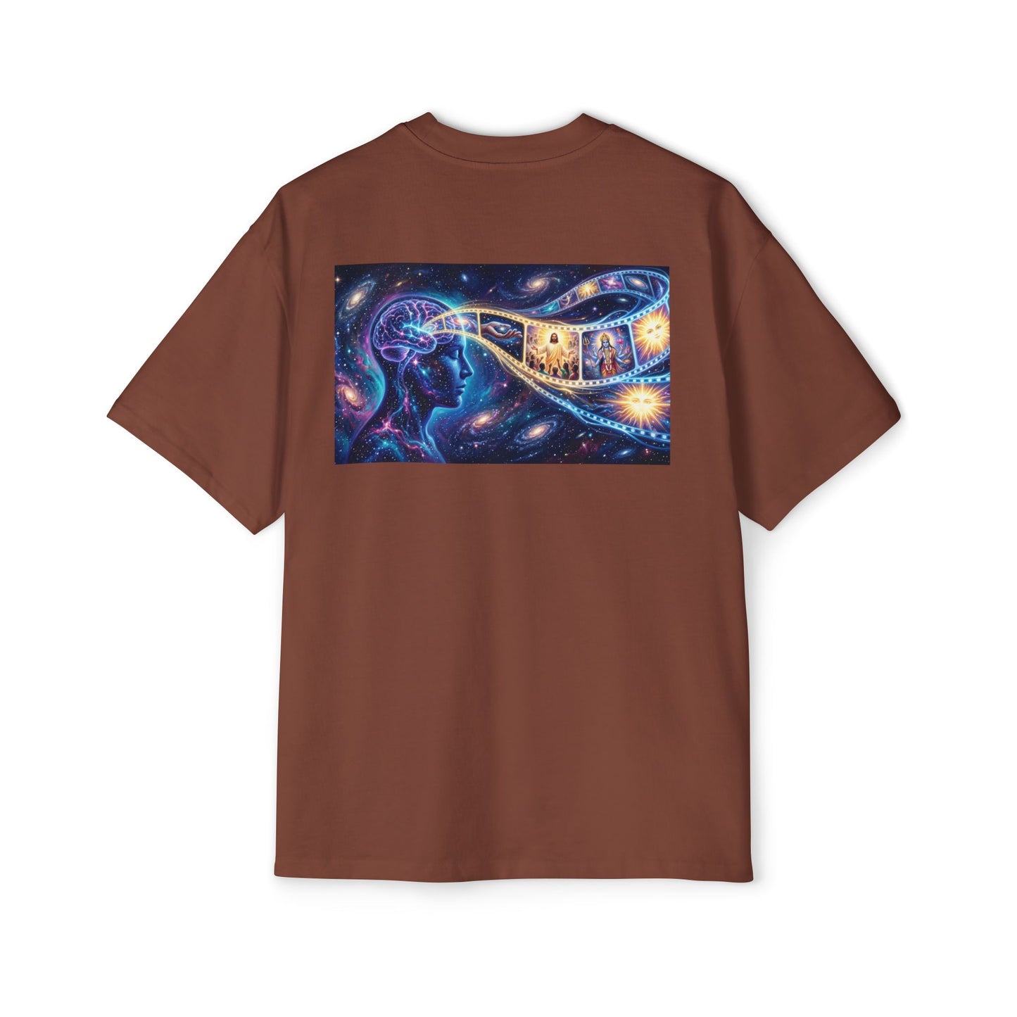 Faith Over Fear Tee — Spiritual Cosmic Backprint Oversized T-Shirt