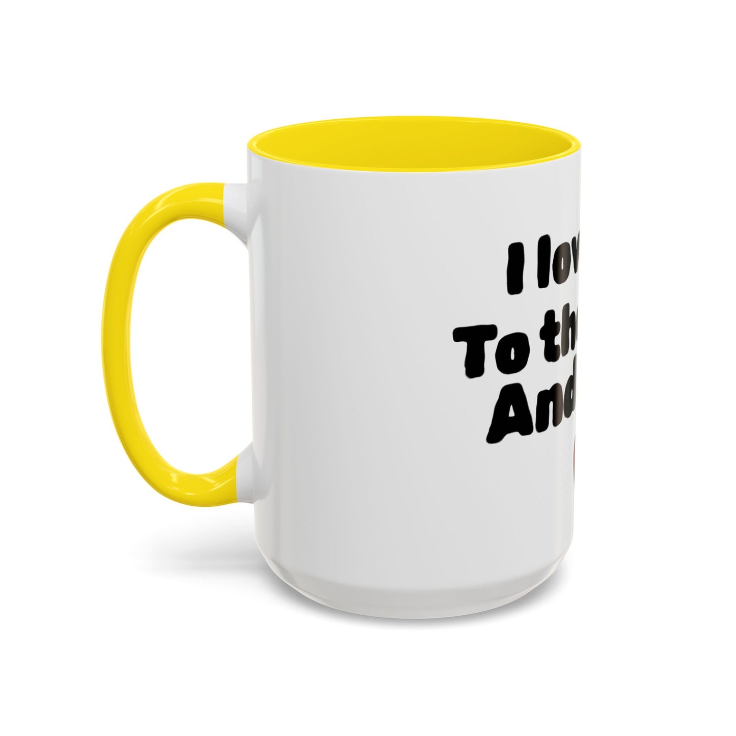 Accent Coffee Mug — "I Love You to the Moon and Back" Romantic Black-Accent Coffee Mug