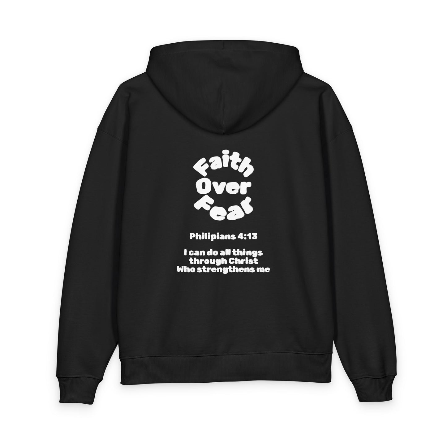 Faith Over Fear Hoodie — Christian Philippians 4:13 Inspirational Pullover
