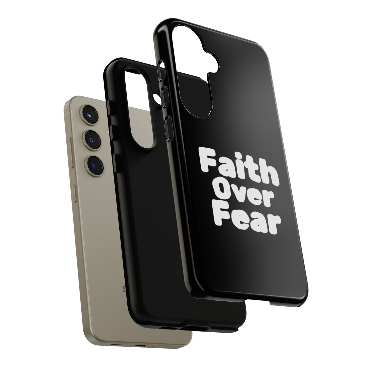 Faith Over Fear Phone Case, Inspirational Case, Motivational Gift, Tough Phone Cover, Unique Cell Protector, Modern Design