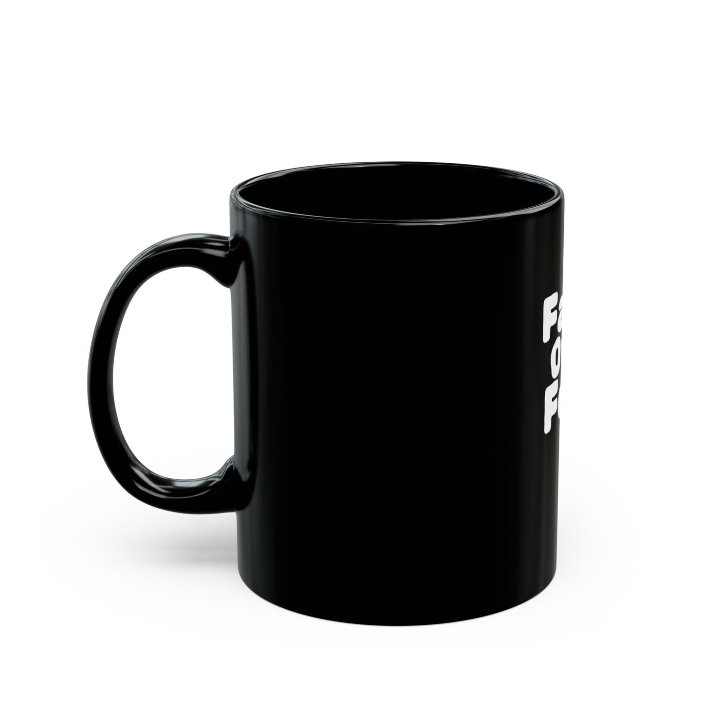 Faith Over Fear Black Mug — Inspirational Christian Coffee Cup (11oz/15oz)
