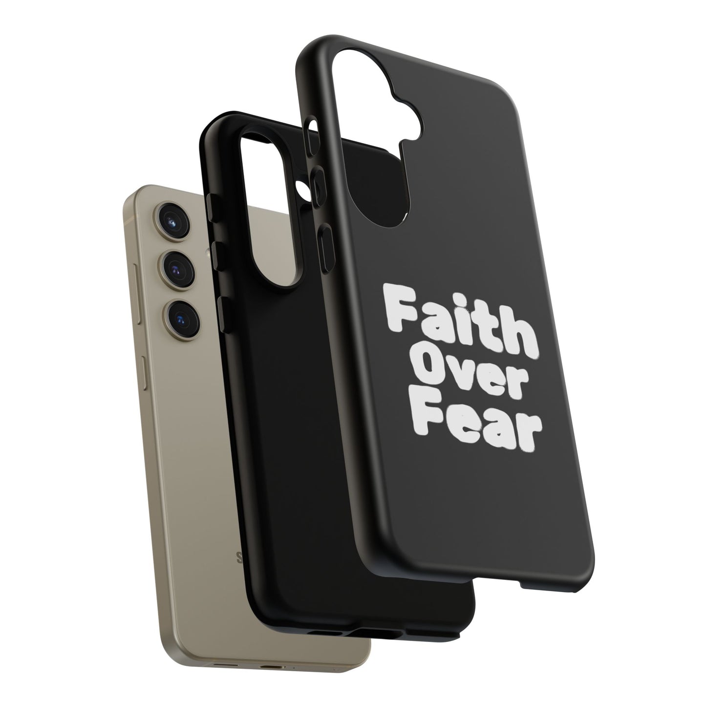 Faith Over Fear Phone Case, Inspirational Case, Motivational Gift, Tough Phone Cover, Unique Cell Protector, Modern Design