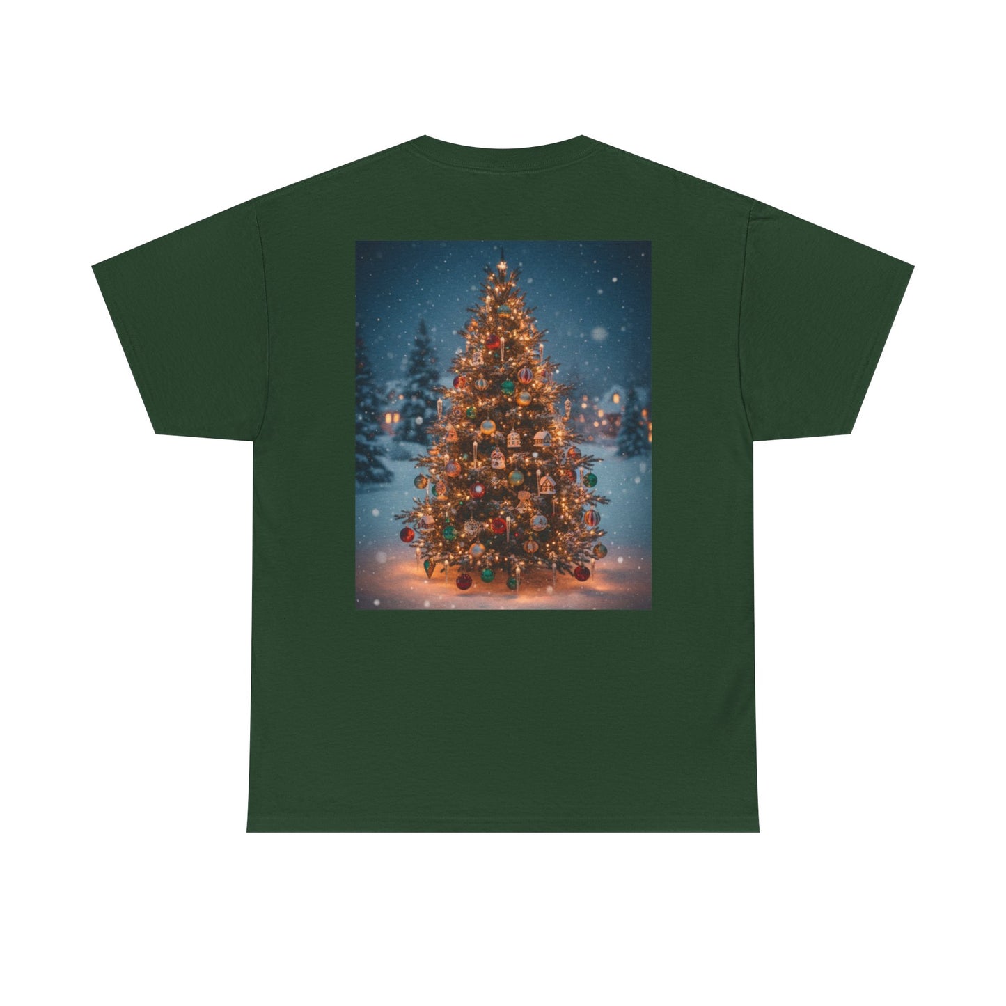 Faith Over Fear Christmas T‑Shirt — Holiday Tree Graphic Tee