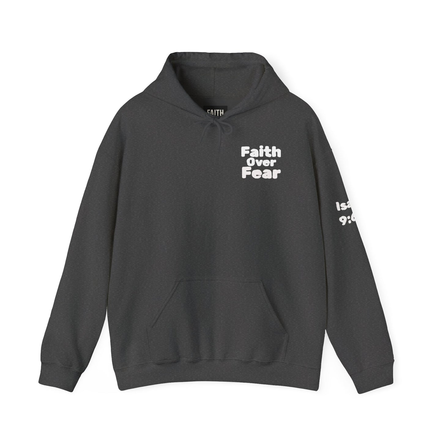 Faith Over Fear Hoodie — 'Peace on Earth' Jesus & Santa Christmas Sweatshirt