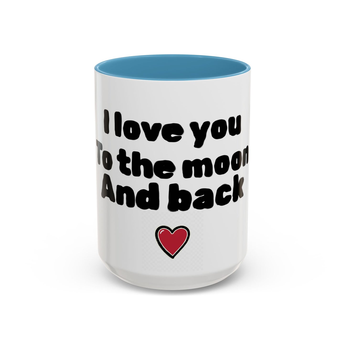 Accent Coffee Mug — "I Love You to the Moon and Back" Romantic Black-Accent Coffee Mug