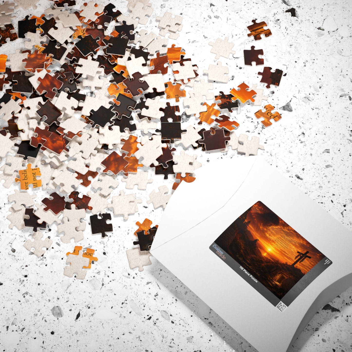 Christian Sunset Cross Puzzle — Inspirational Religious Jigsaw (110–1014 pcs)
