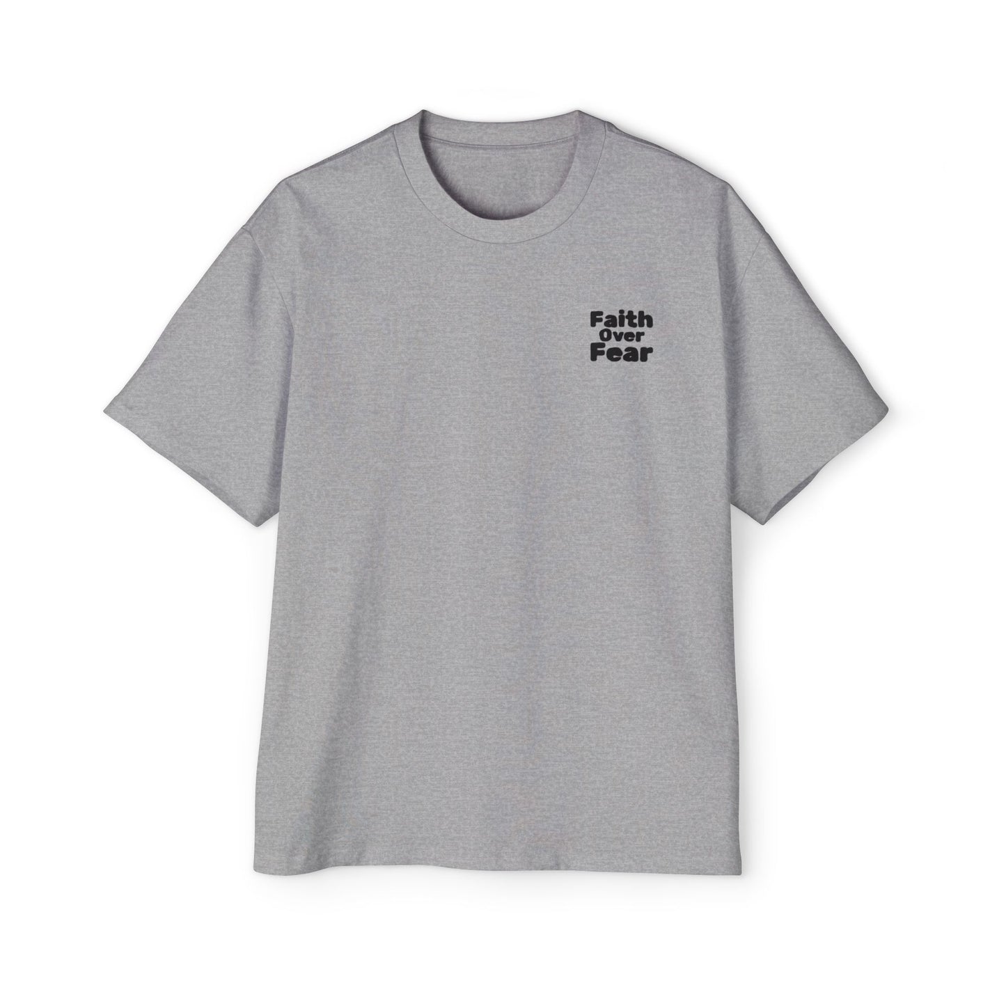 Faith Over Fear Tee — Spiritual Cosmic Backprint Oversized T-Shirt