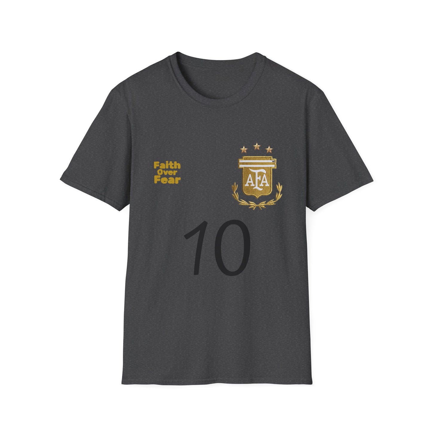 Faith Over Fear T-Shirt — AFA Crest Inspirational Graphic Tee