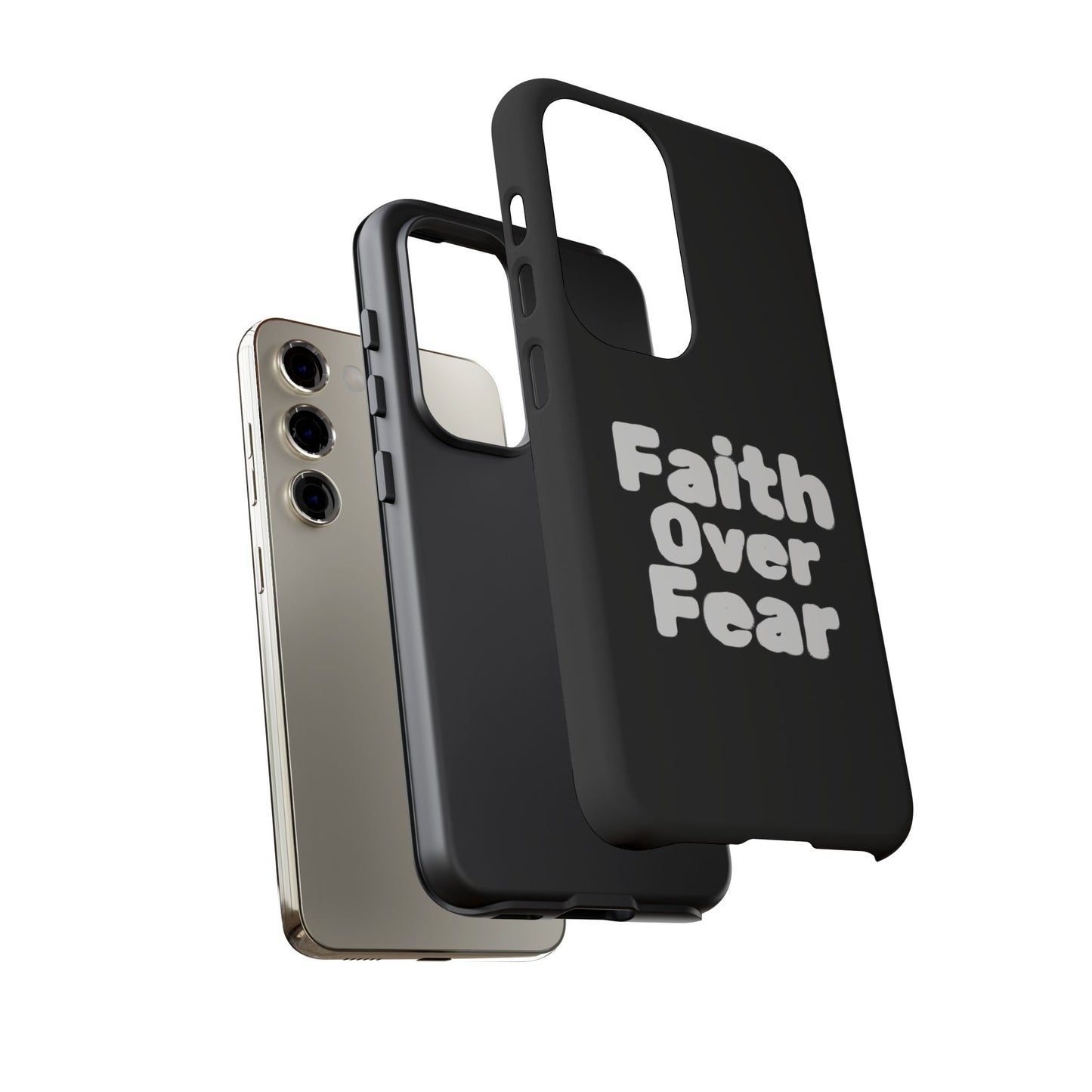 Faith Over Fear Phone Case, Inspirational Case, Motivational Gift, Tough Phone Cover, Unique Cell Protector, Modern Design