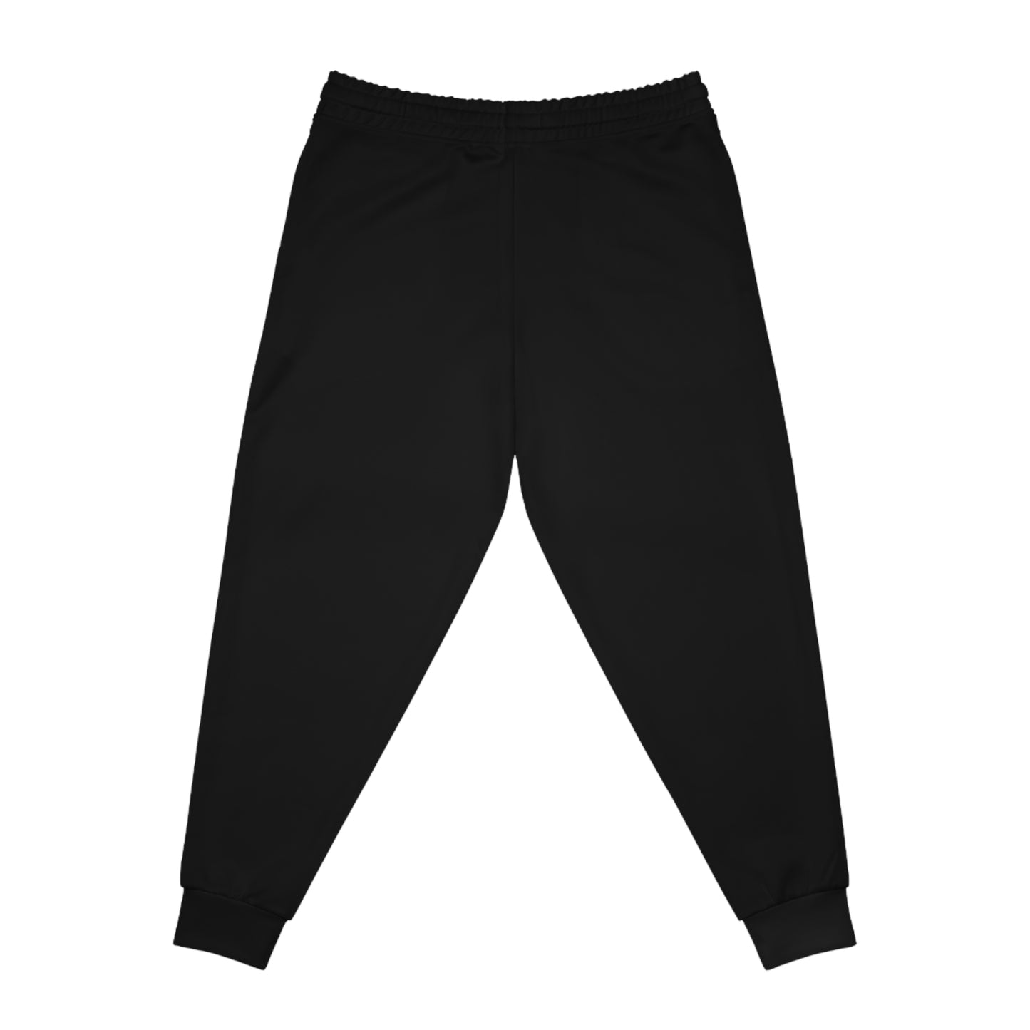 Name-Print Athletic Joggers — Black Joggers with Vertical "Ndevn" Graphic