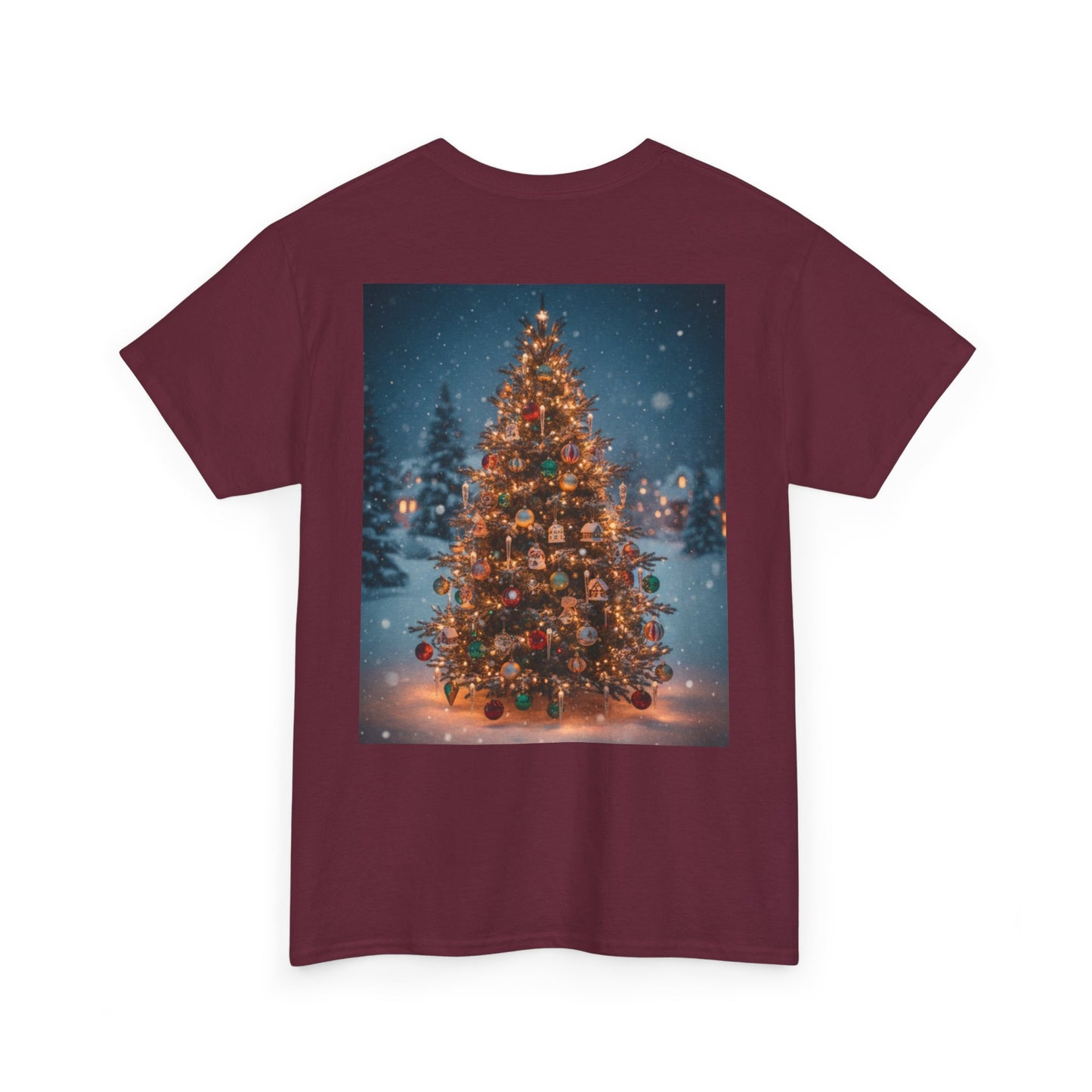 Faith Over Fear Christmas T‑Shirt — Holiday Tree Graphic Tee