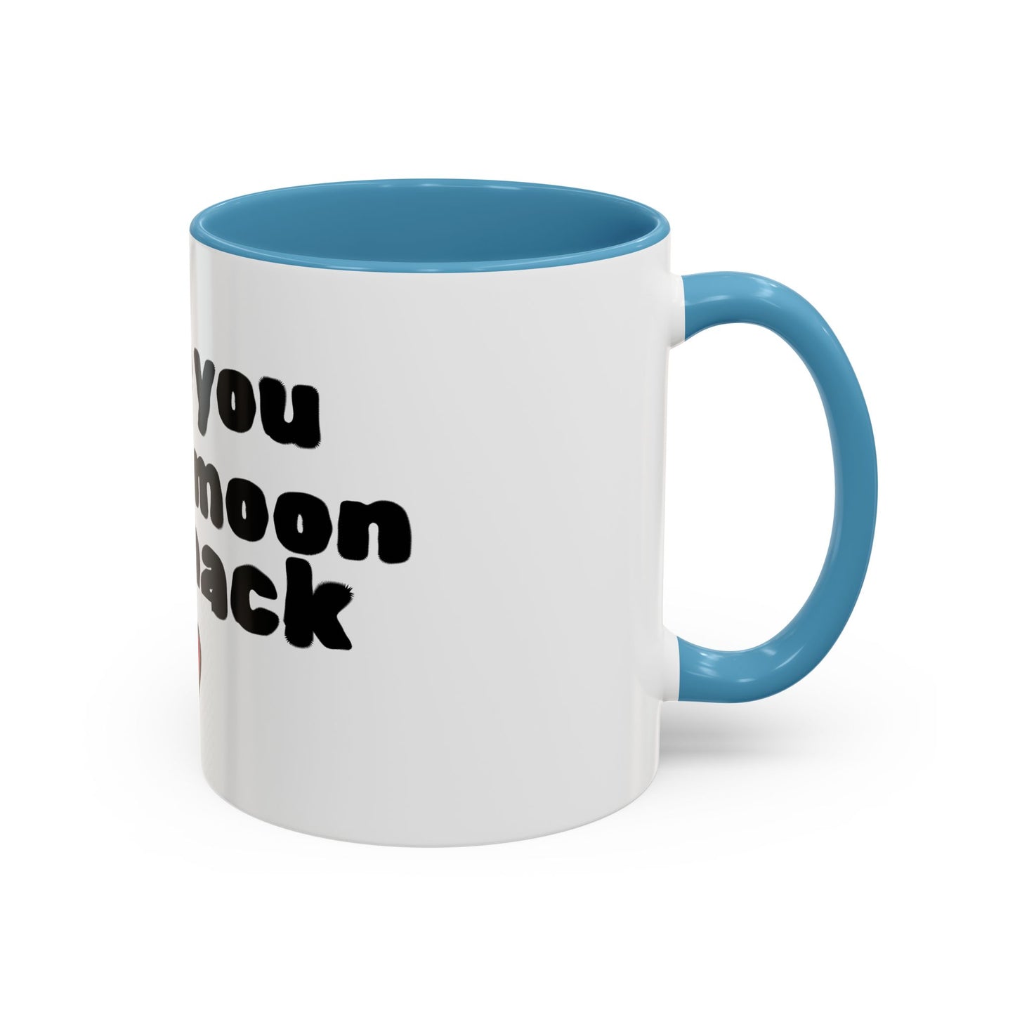 Accent Coffee Mug — "I Love You to the Moon and Back" Romantic Black-Accent Coffee Mug