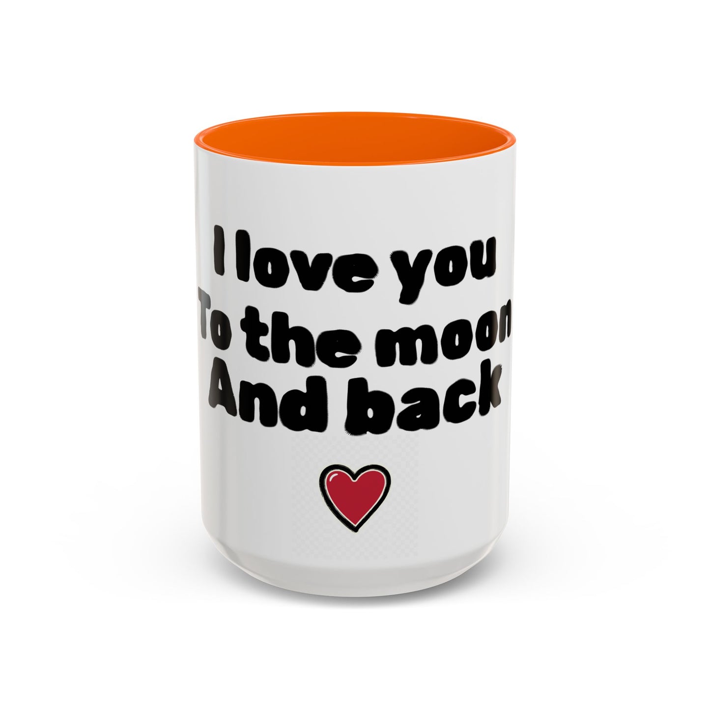 Accent Coffee Mug — "I Love You to the Moon and Back" Romantic Black-Accent Coffee Mug