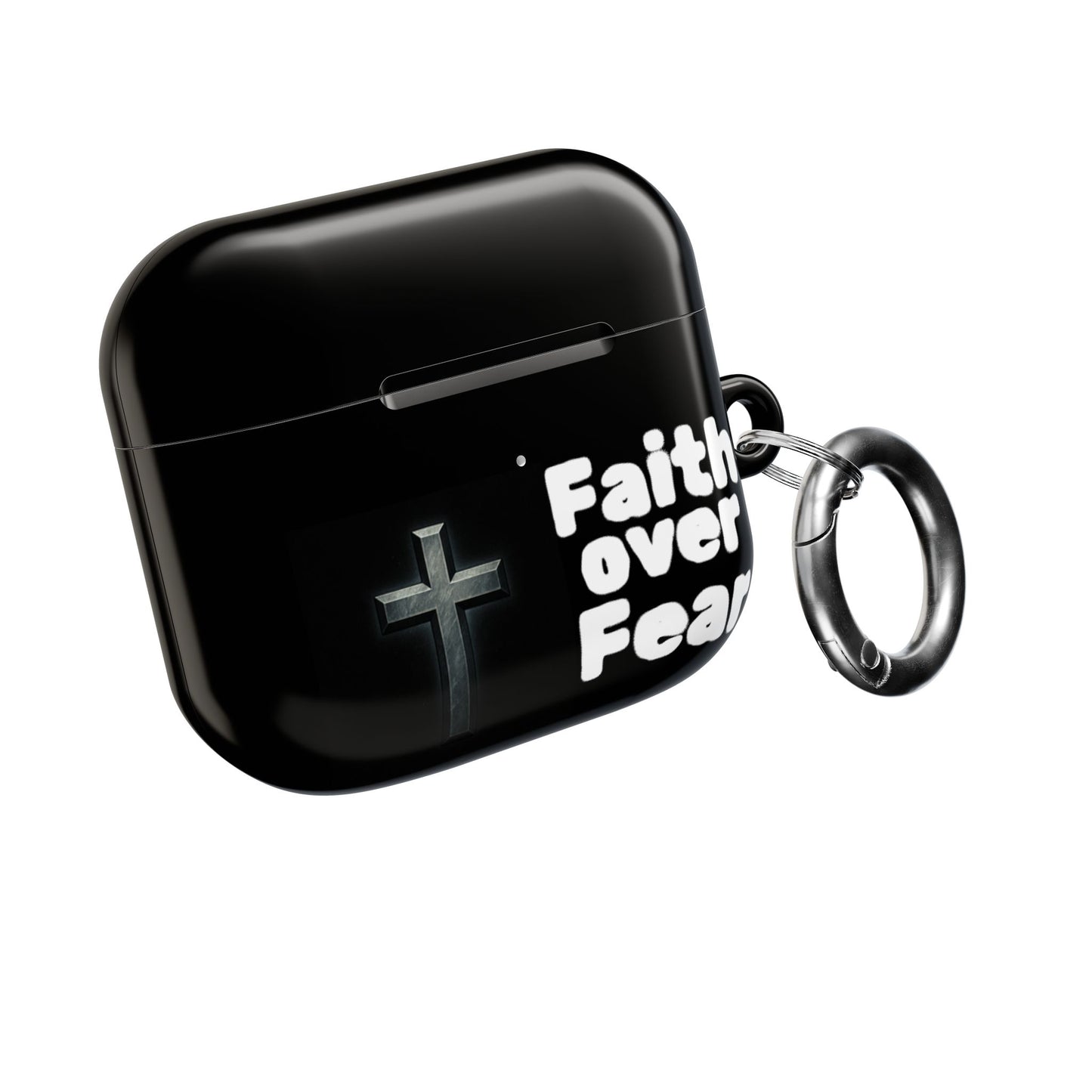 Faith Over Fear AirPod Case — Christian Cross Protective Cover