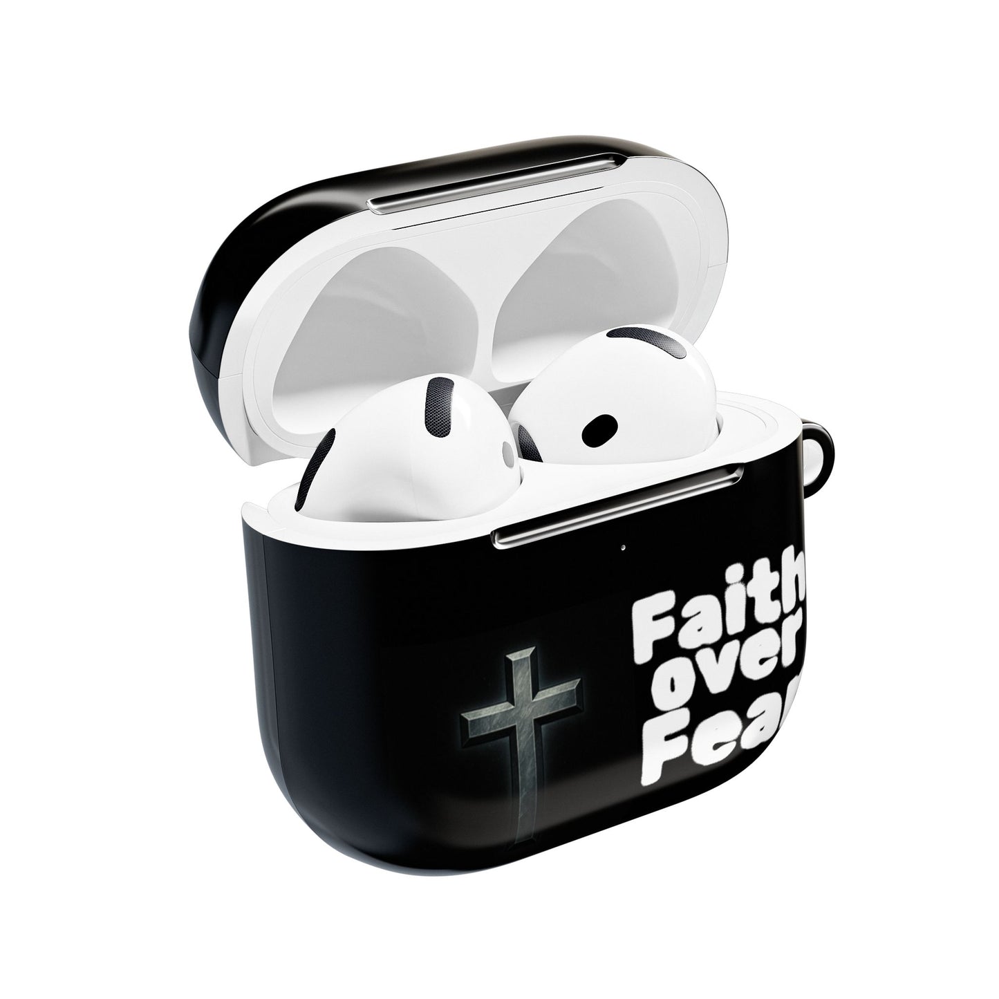 Faith Over Fear AirPod Case — Christian Cross Protective Cover