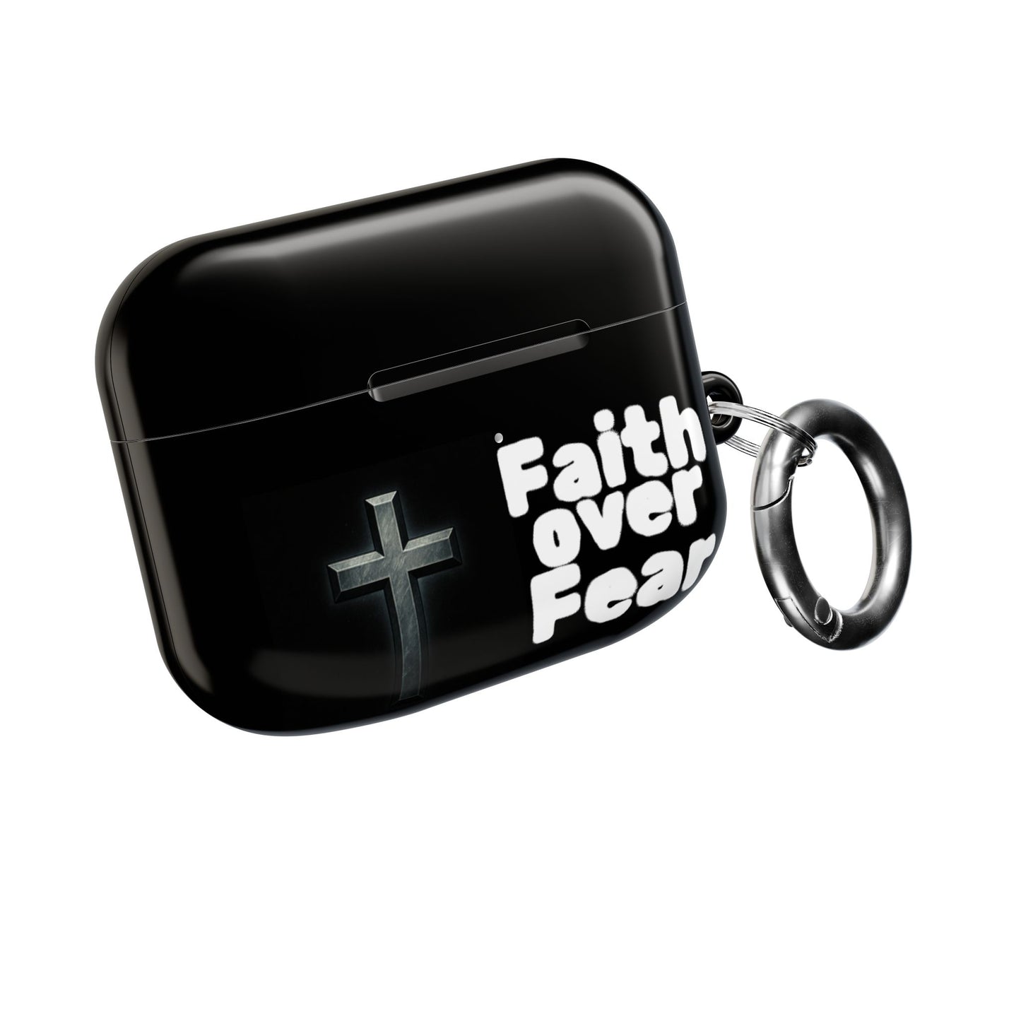 Faith Over Fear AirPod Case — Christian Cross Protective Cover