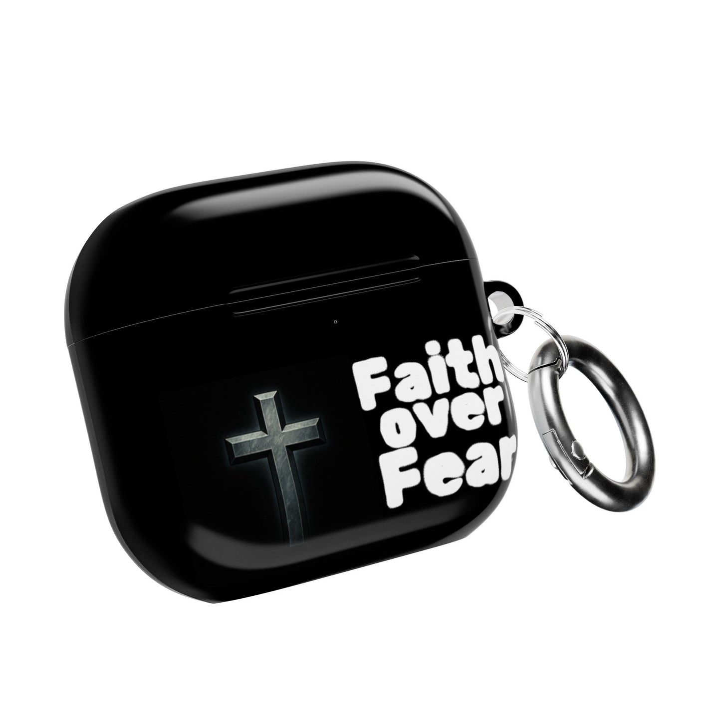 Faith Over Fear AirPod Case — Christian Cross Protective Cover