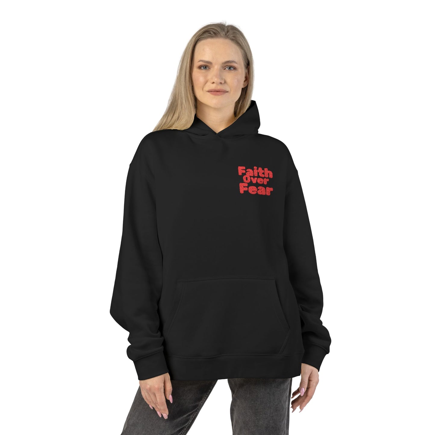 Faith Over Fear Hoodie — Inspirational Christian Relaxed Pullover