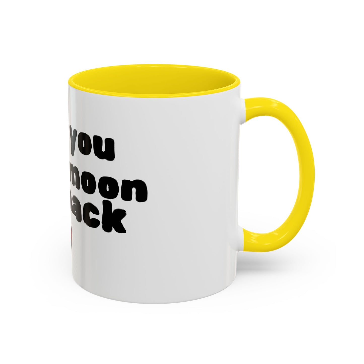 Accent Coffee Mug — "I Love You to the Moon and Back" Romantic Black-Accent Coffee Mug