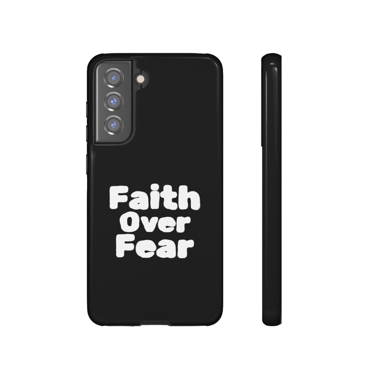 Faith Over Fear Phone Case, Inspirational Case, Motivational Gift, Tough Phone Cover, Unique Cell Protector, Modern Design