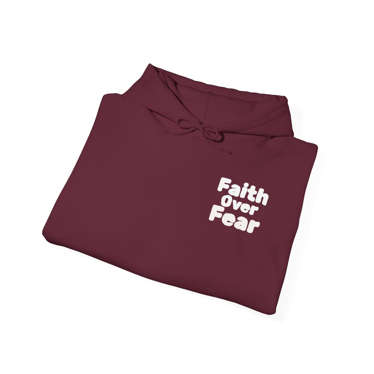Faith Over Fear Hoodie — 'Peace on Earth' Jesus & Santa Christmas Sweatshirt