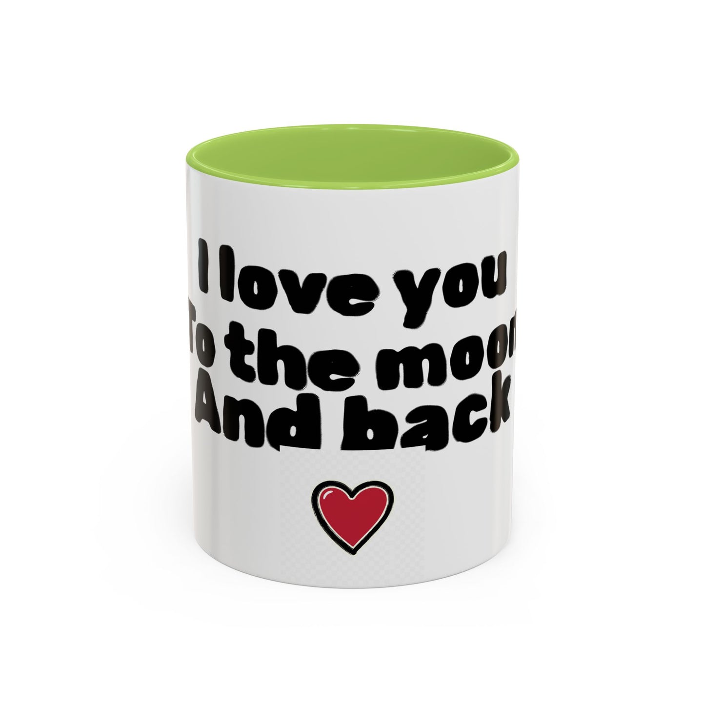Accent Coffee Mug — "I Love You to the Moon and Back" Romantic Black-Accent Coffee Mug