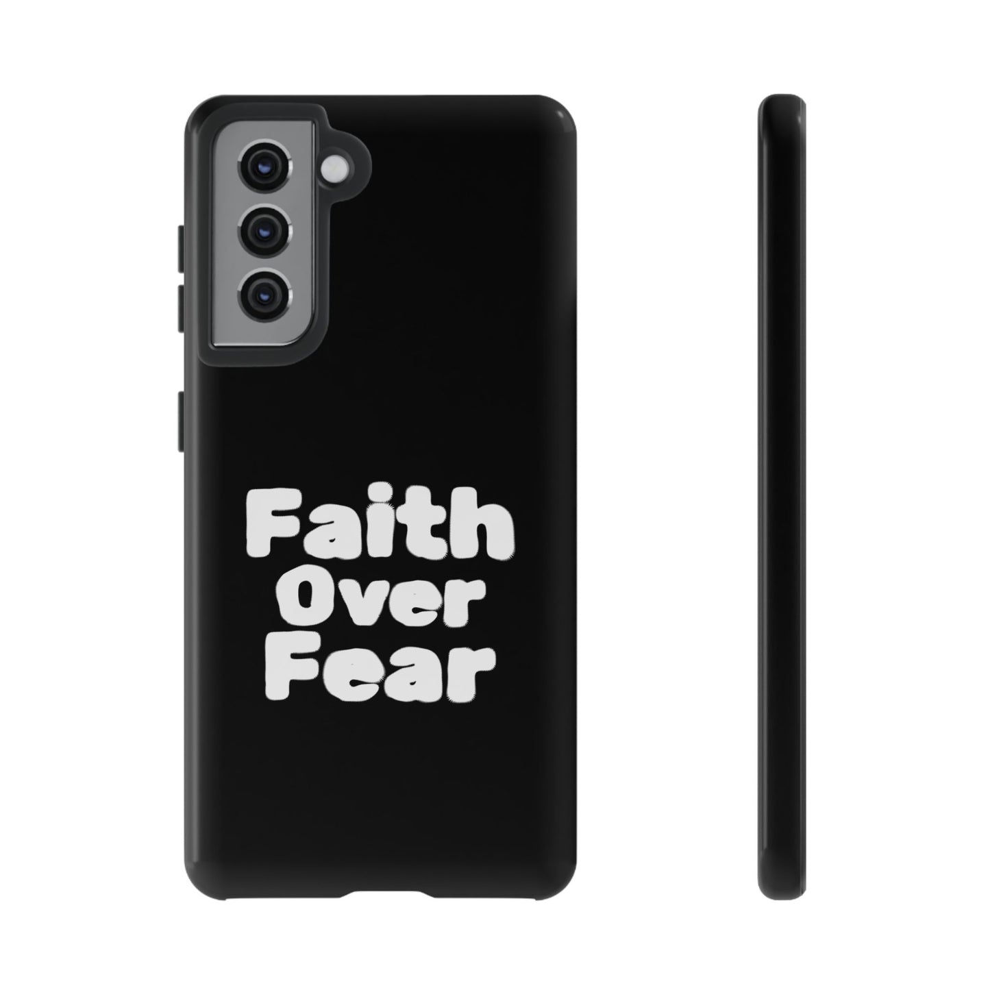 Faith Over Fear Phone Case, Inspirational Case, Motivational Gift, Tough Phone Cover, Unique Cell Protector, Modern Design
