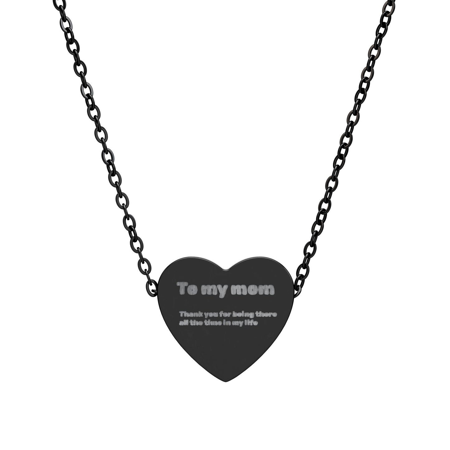 Engraved Heart Necklace "To My Mom" – Personalized Mother's Day Gift