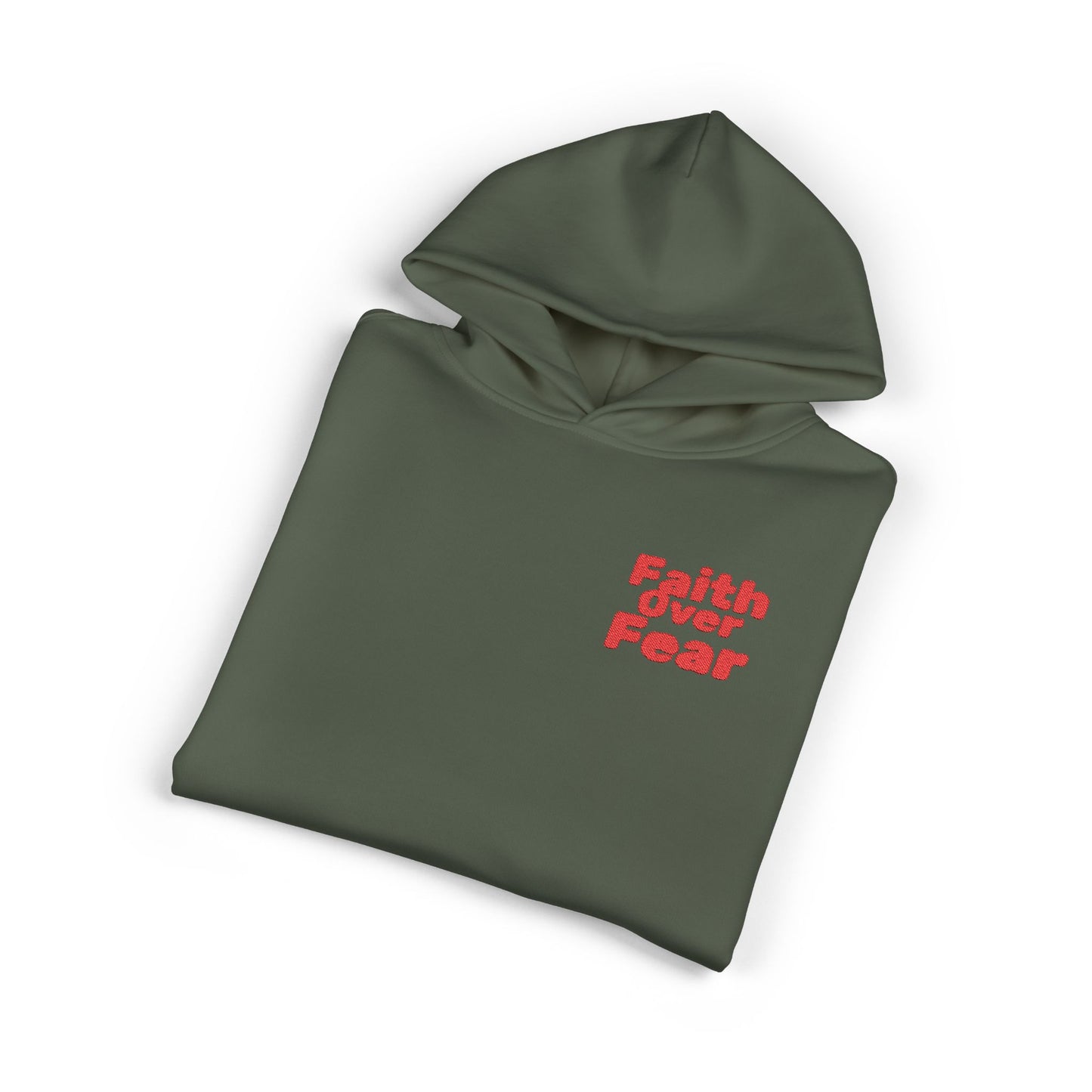 Faith Over Fear Hoodie — Inspirational Christian Relaxed Pullover