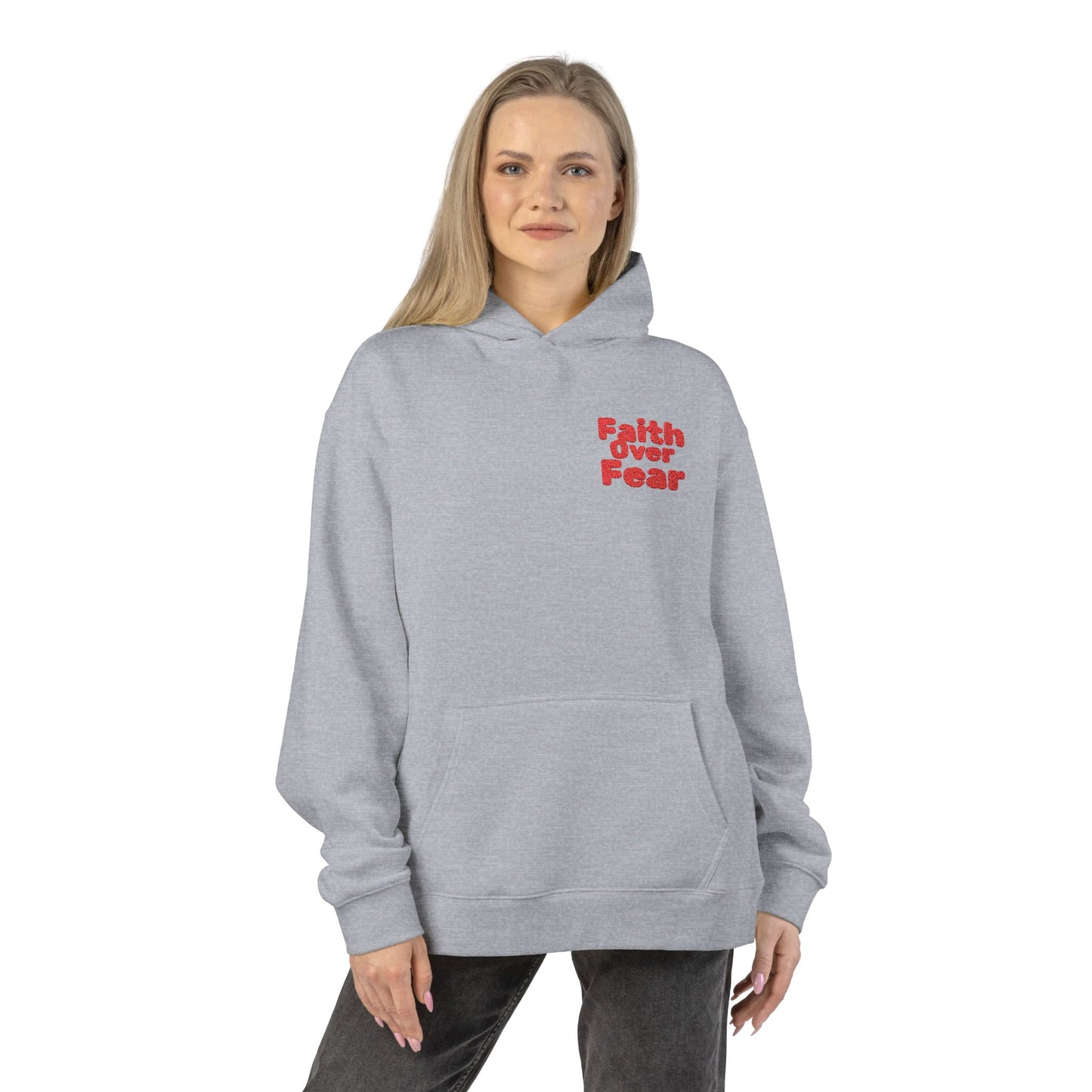 Faith Over Fear Hoodie — Inspirational Christian Relaxed Pullover