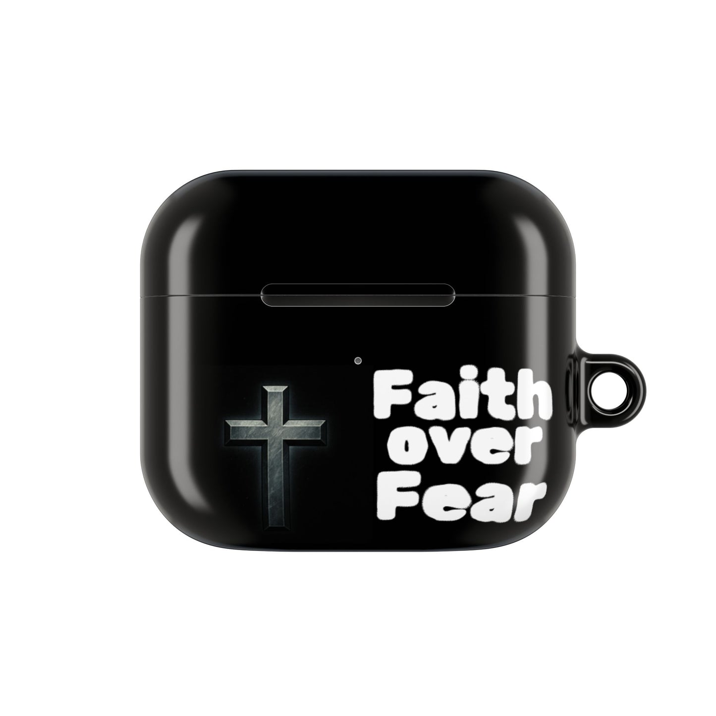 Faith Over Fear AirPod Case — Christian Cross Protective Cover
