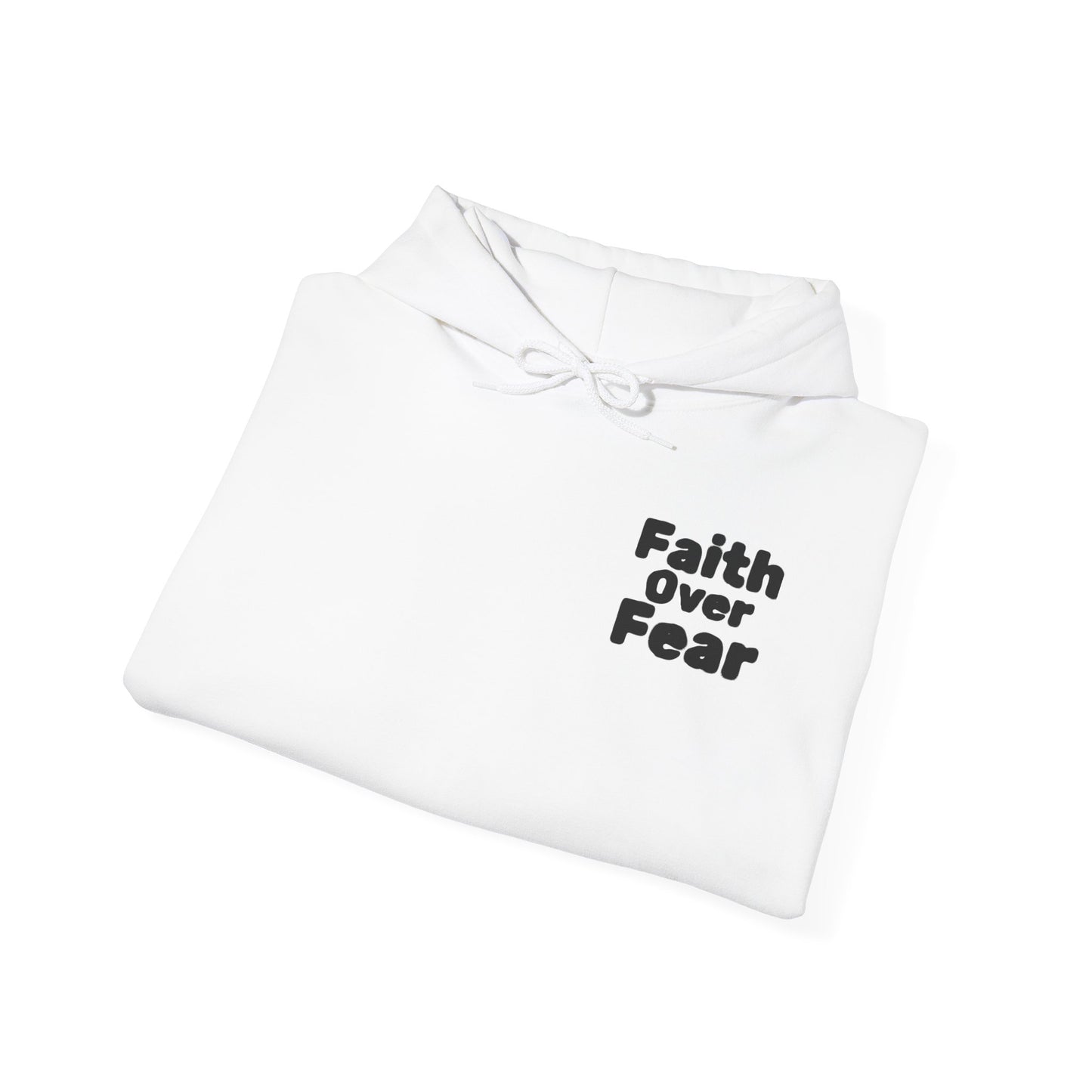 Faith Over Fear Hoodie — 'Peace on Earth' Jesus & Santa Christmas Sweatshirt