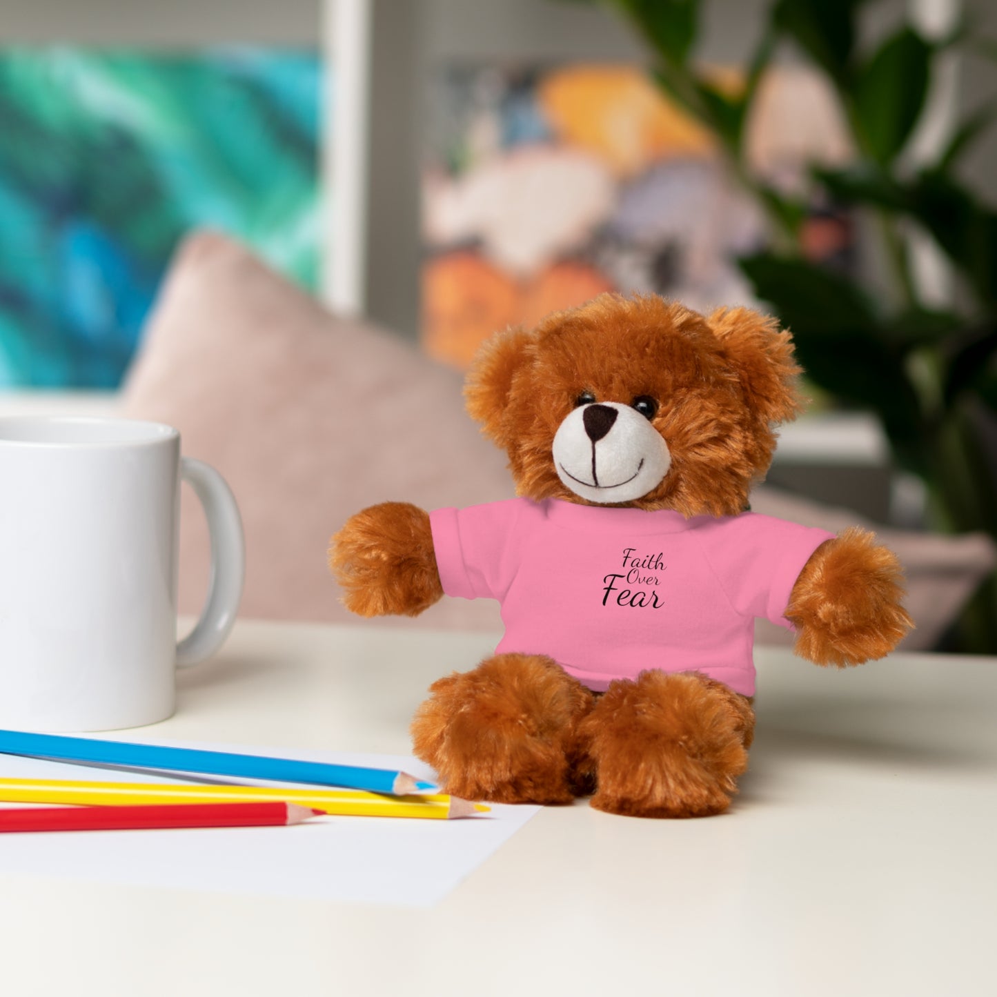 Faith Over Fear Teddy Bear with Tee