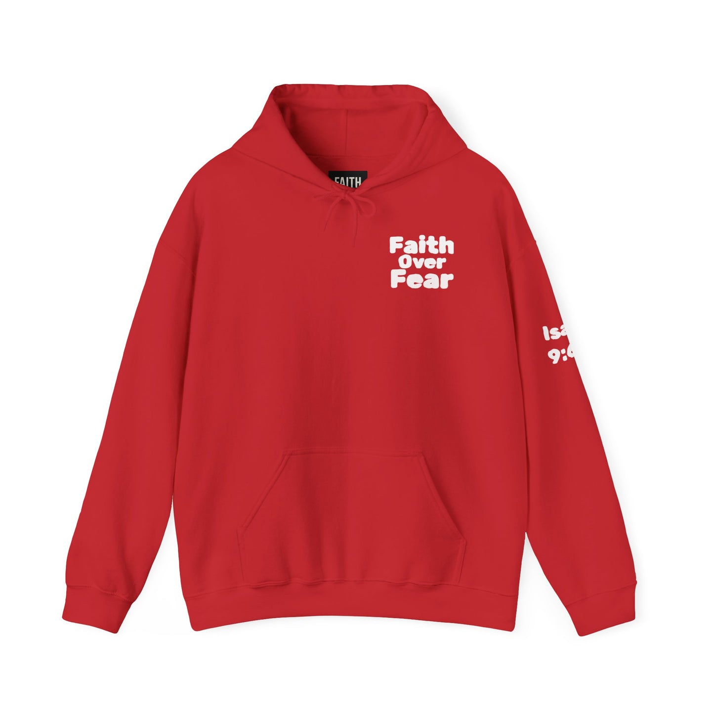 Faith Over Fear Hoodie — 'Peace on Earth' Jesus & Santa Christmas Sweatshirt