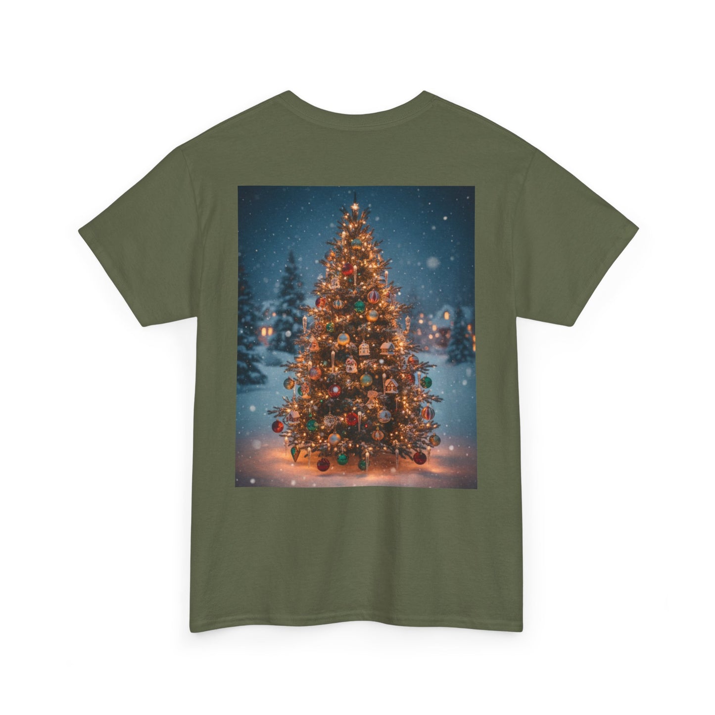 Faith Over Fear Christmas T‑Shirt — Holiday Tree Graphic Tee