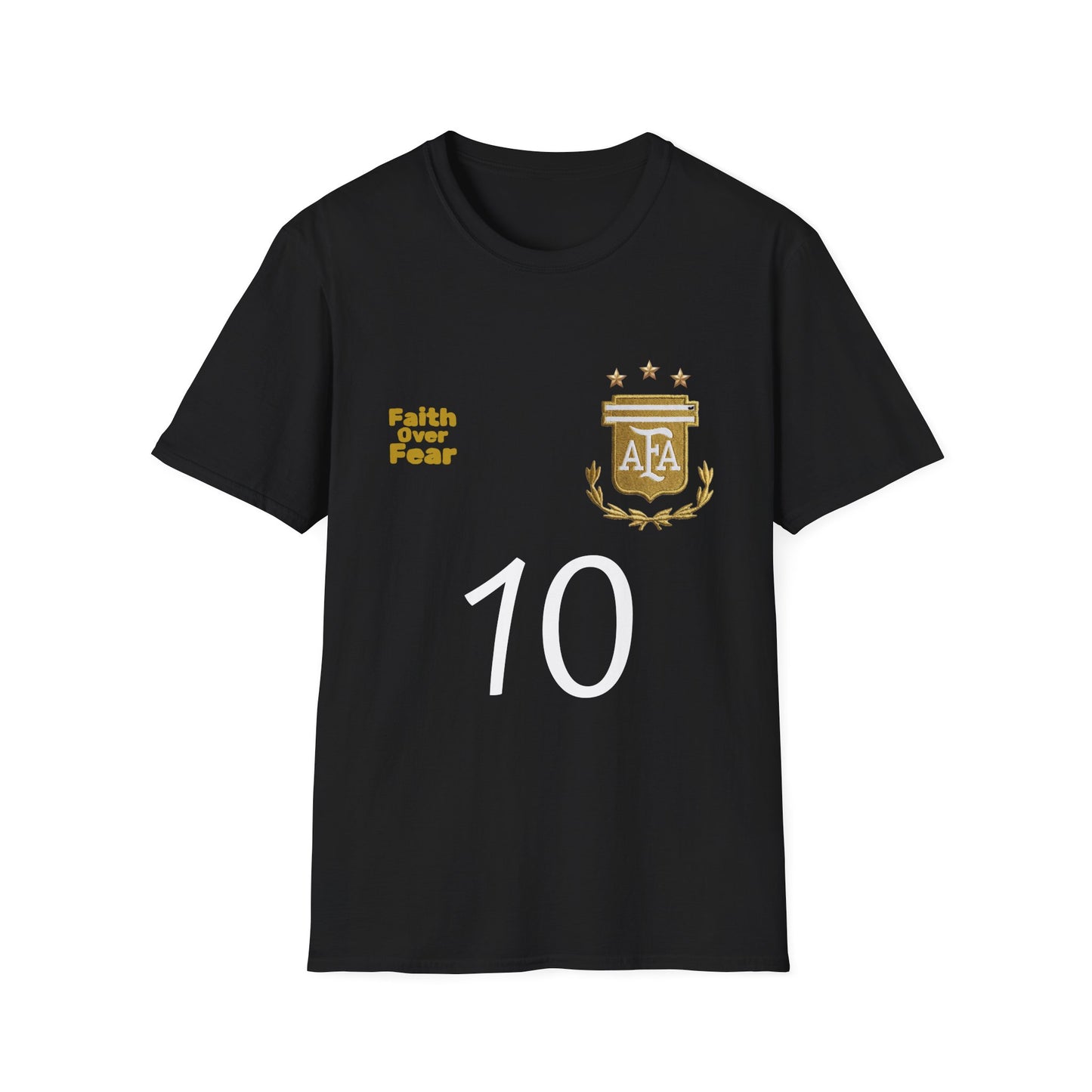 Faith Over Fear T-Shirt — AFA Crest Inspirational Graphic Tee