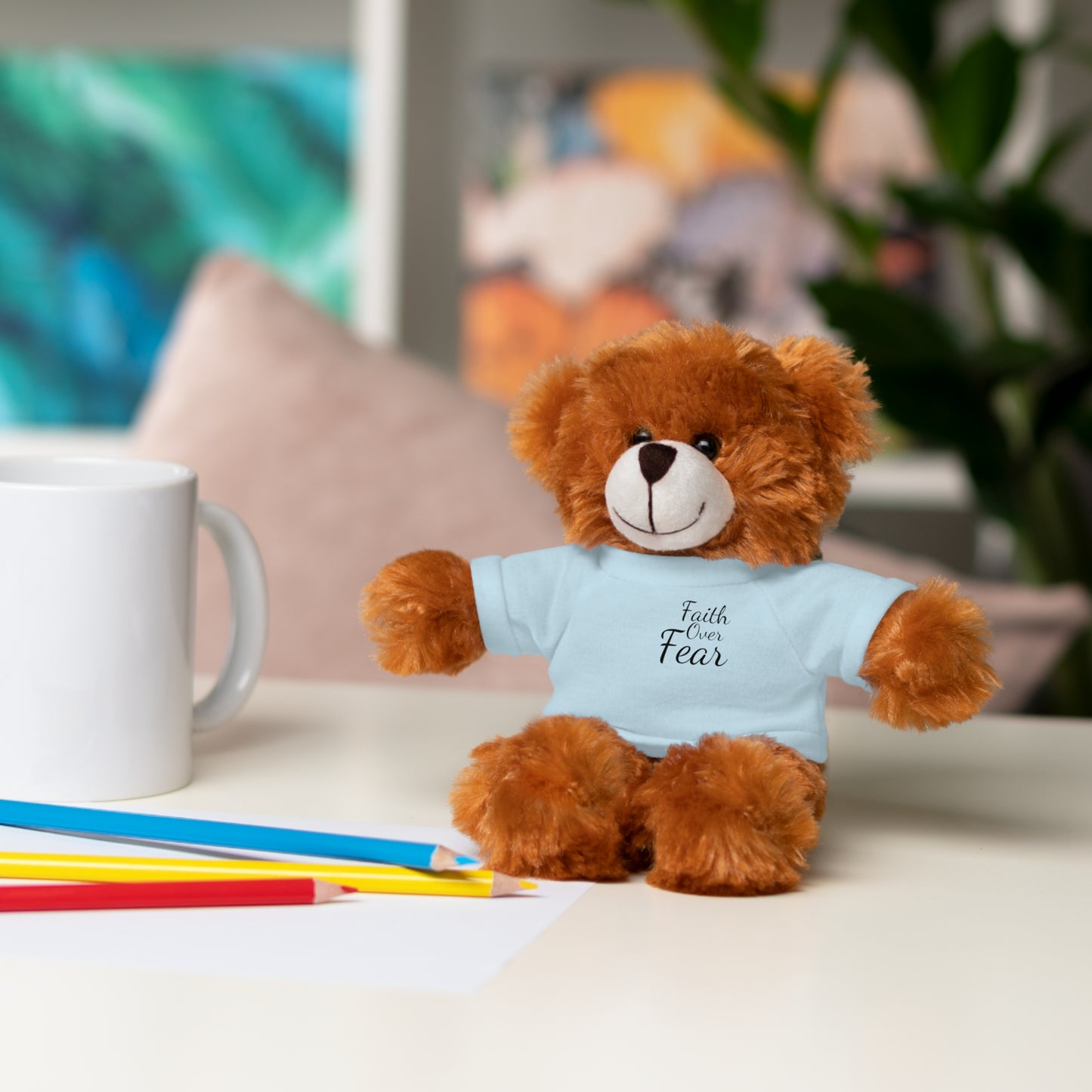 Faith Over Fear Teddy Bear with Tee