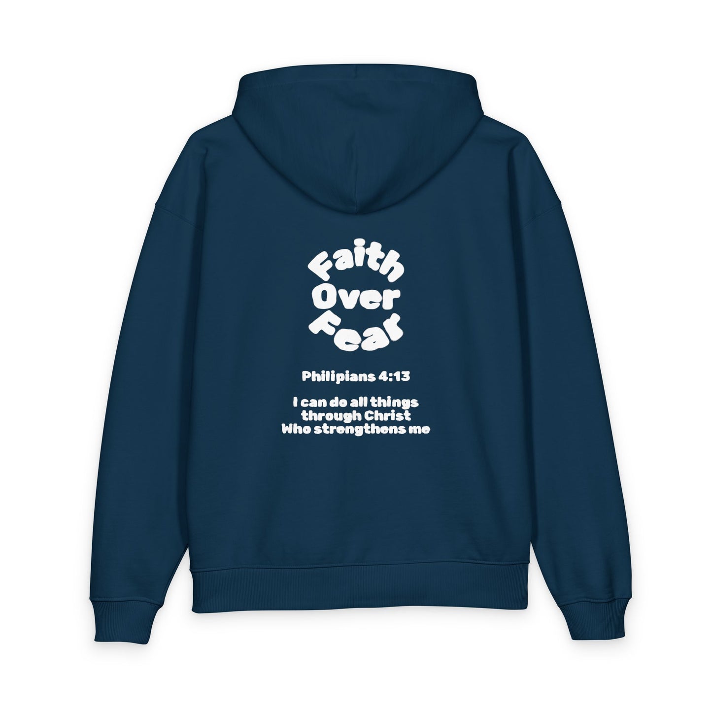Faith Over Fear Hoodie — Christian Philippians 4:13 Inspirational Pullover